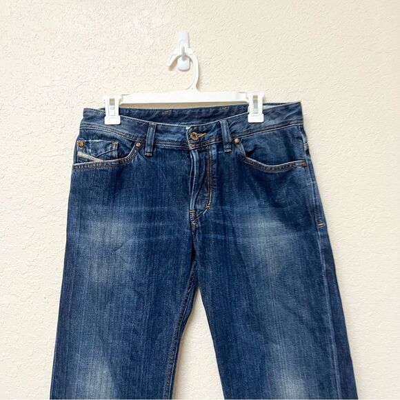 Diesel Jeans Mens Zaghor Regular Bootcut Medium Blue Washed Button Fly Sz 31x32 - Picture 2 of 7